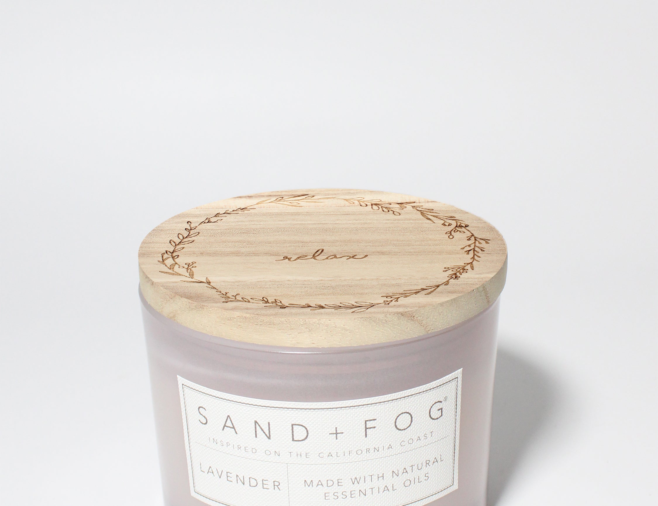 Lavender 12 oz scented candle Light Purple with Relax Lid