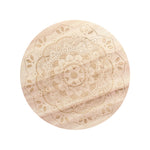 Mango Tangerine 12 oz scented candle White vessel with Mandala carved lid