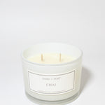 Chai 12 oz scented candle White vessel with Wood Lid