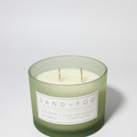 Golden Nutmeg 12 oz scented candle Sage vessel with Painted Wreath lid