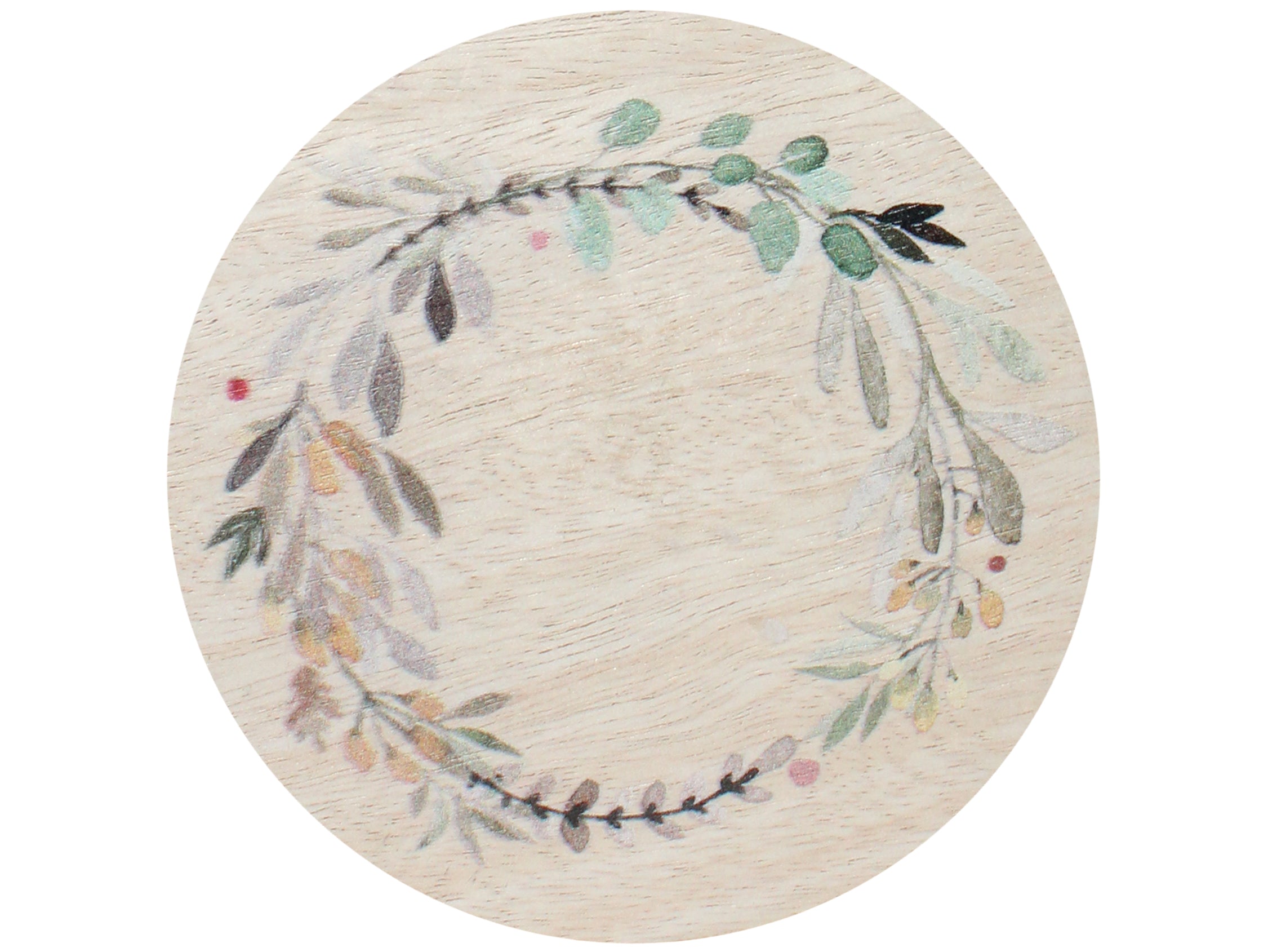 Golden Nutmeg 12 oz scented candle Sage vessel with Painted Wreath lid
