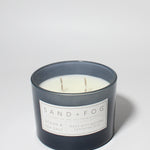 Ocean & Sea Salt 12 oz scented candle Ink vessel with Painted Abstract lid