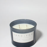 Ocean & Sea Salt 12 oz scented candle Ink vessel with Painted Abstract lid