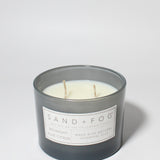 Midnight Blue Citrus 12 oz scented candle Blueish Gray vessel with Painted Dot lid