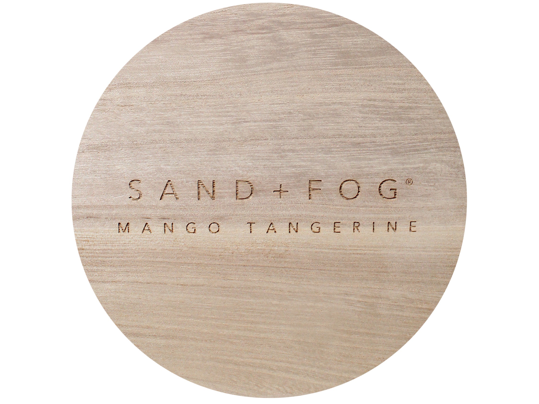 Mango Tangerine 23 oz scented candle Black vessel with Sand+Fog wood lid