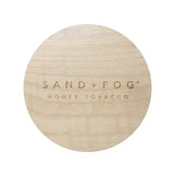 Honey Tobacco 23 oz scented candle Gray vessel with Sand+Fog wood lid