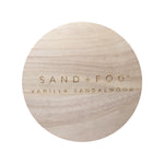 Vanilla Sandalwood 34 oz scented candle Cool gray vessel with S+F wood lid