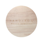White Vanilla 35 oz scented candle White vessel with Sand+Fog wood lid