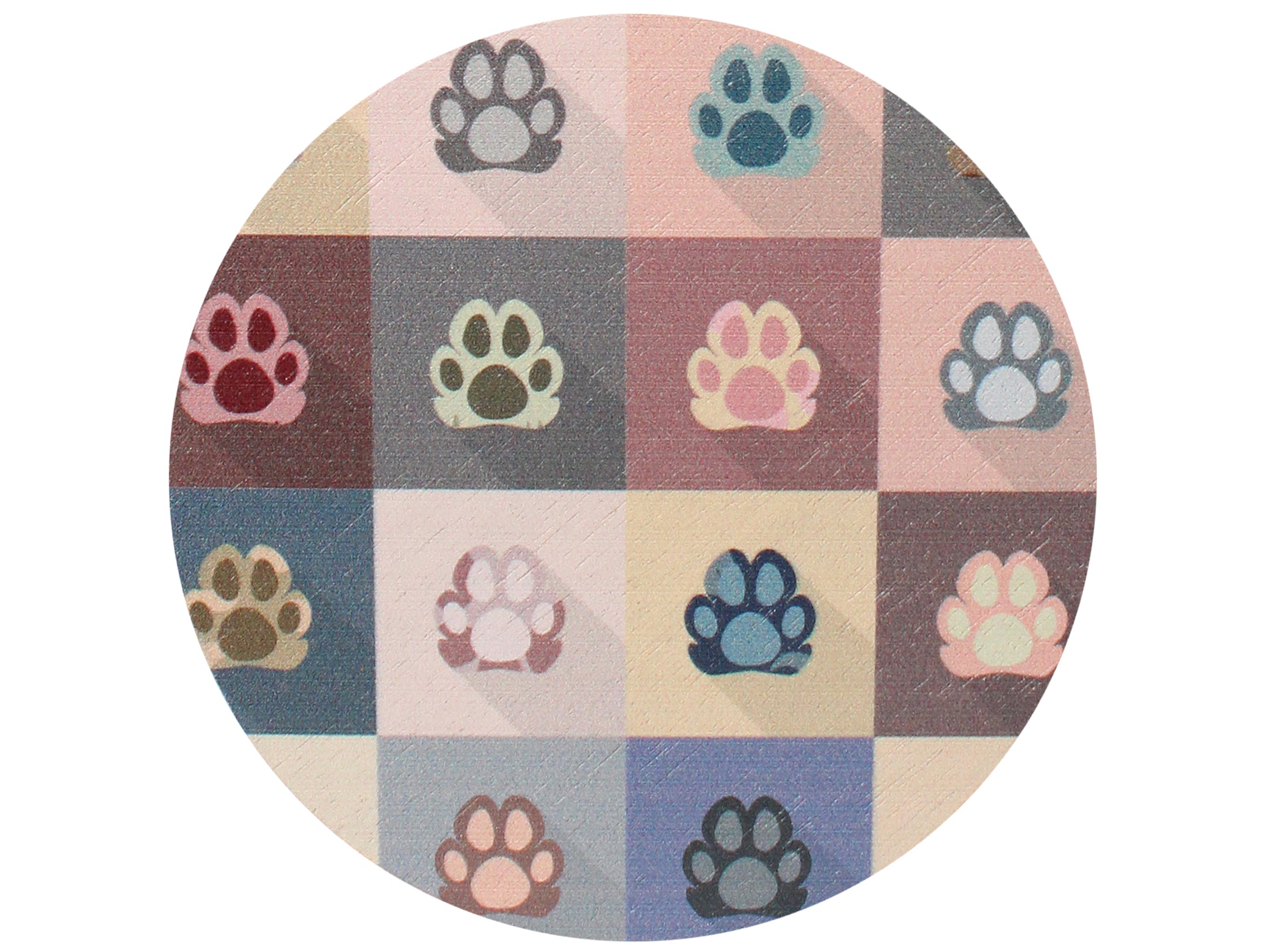 Sand + Paws California Beach House 12 oz scented candle Blush vessel with Painted Paw Grid lid