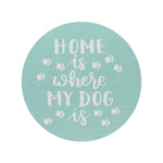 Sand + Paws Gardenia 12 oz scented candle White Vessel with Painted Home is Where my Dog Is lid