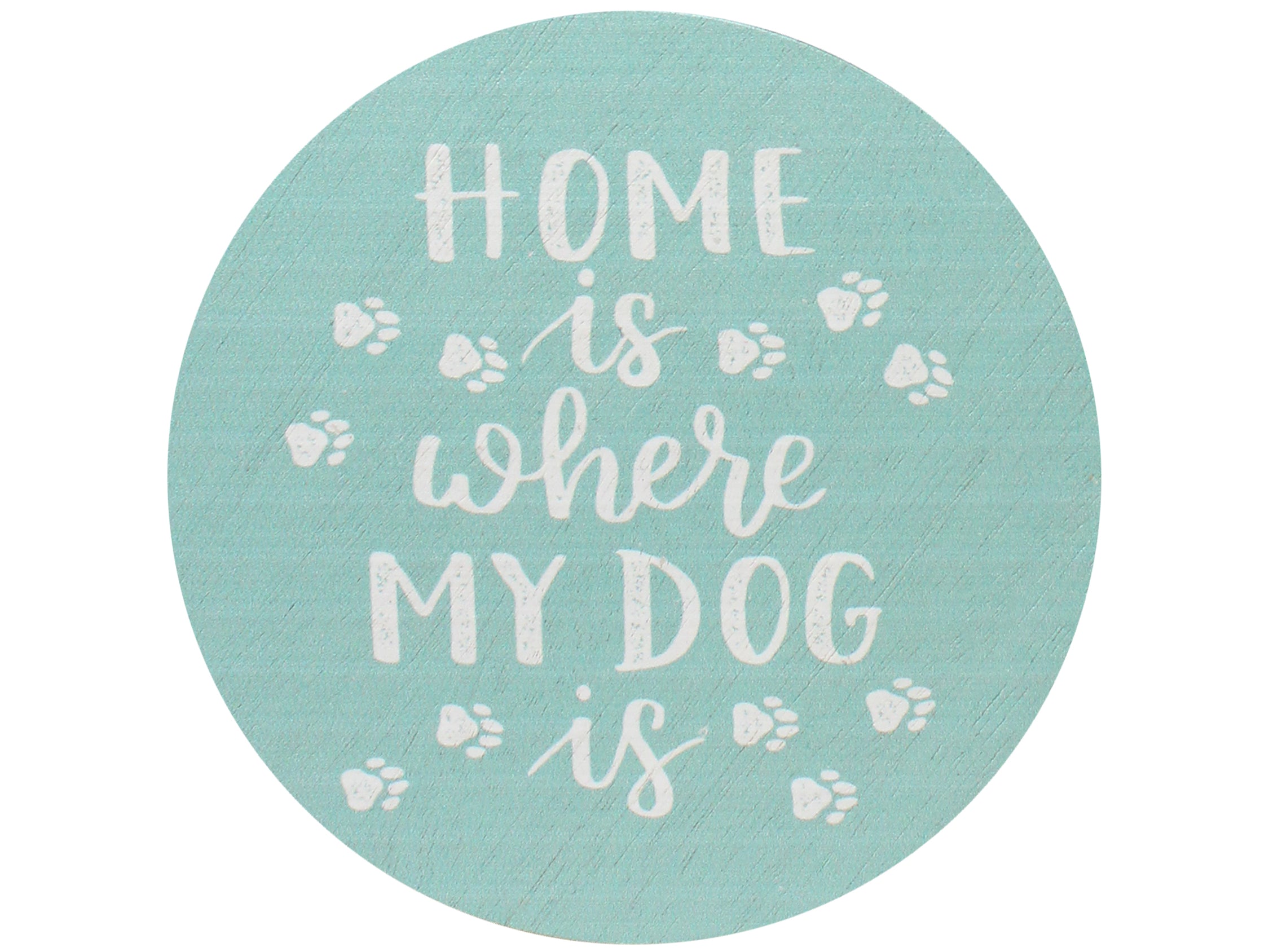 Sand + Paws Gardenia 12 oz scented candle White Vessel with Painted Home is Where my Dog Is lid