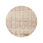 Sand + Paws Pineapple Coconut 21 oz scented candle White vessel with Multi-Breed carved wood lid