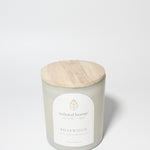 Rosewood Natural Home 11.5 oz scented candle Flax vessel with solid wood lid
