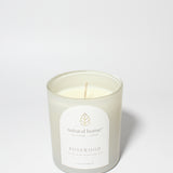Rosewood Natural Home 11.5 oz scented candle Flax vessel with solid wood lid