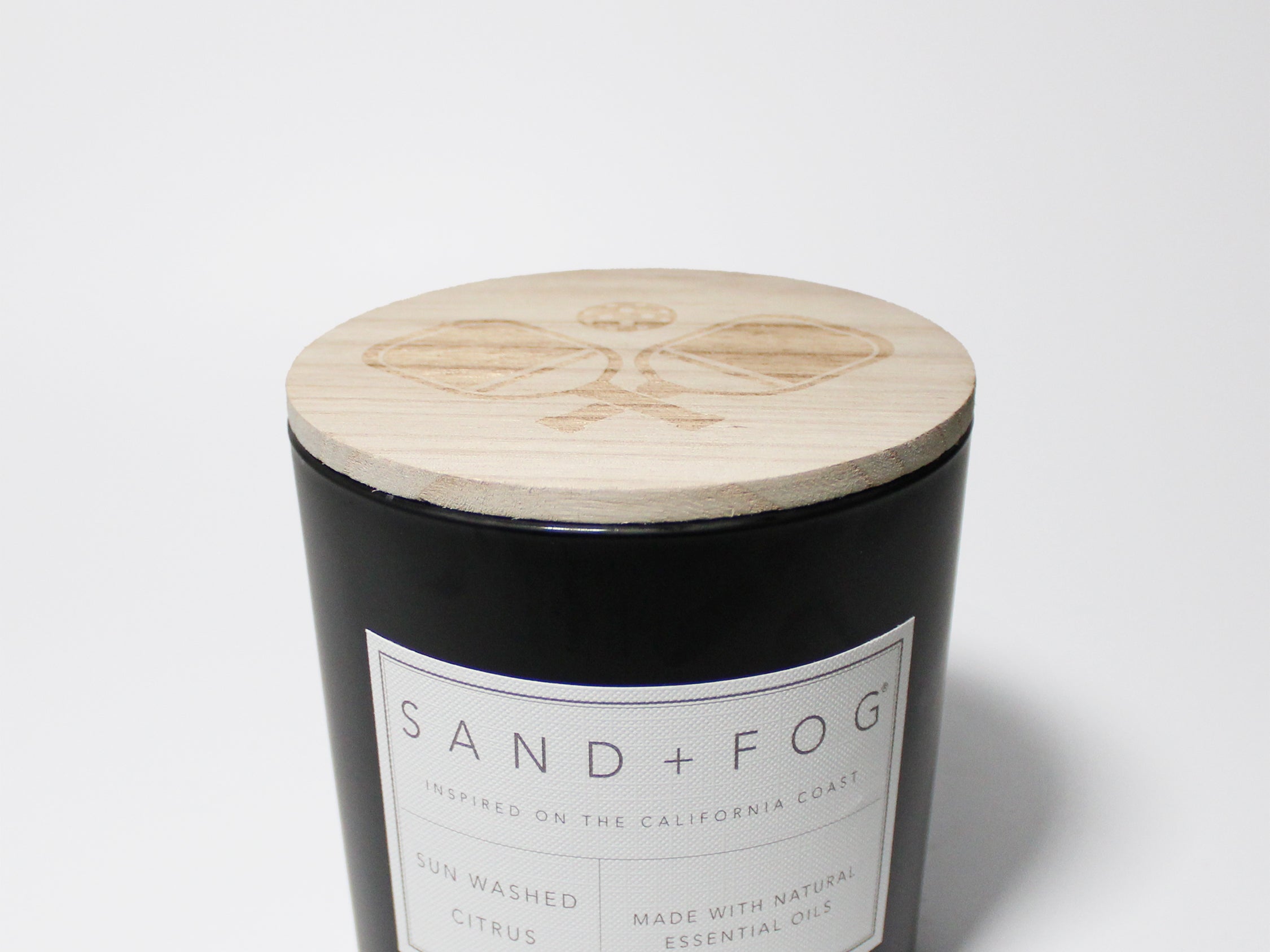 Sun Washed Citrus 21 oz candle with a pickleball lid