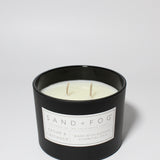 Cedar Lavender 12 oz scented candle Black vessel with Carved Wood lid
