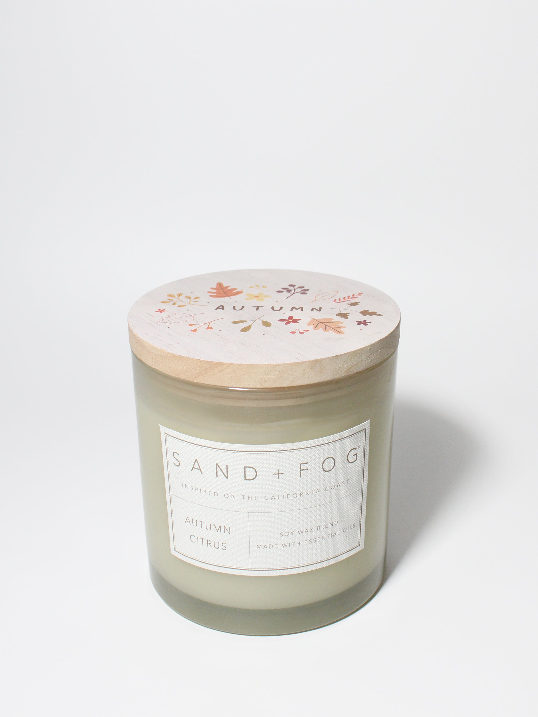 Sand + Fog Autumn Harvest scented candle buying and Scentsational from The Harvest Col