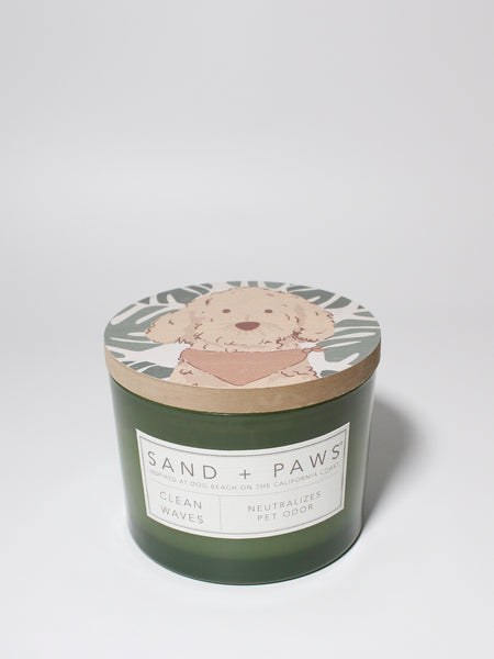 Sand + Paws Teakwood 12 oz Scented Candle