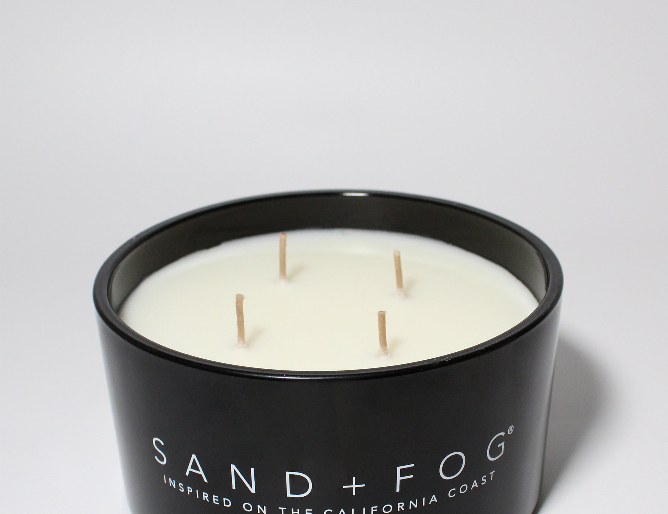 Vanilla Tobacco 23 oz scented candle Black vessel with Sand+Fog wood lid