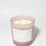 Limoncello 21 oz scented candle Petal Lilac vessel with White Butterflies lid