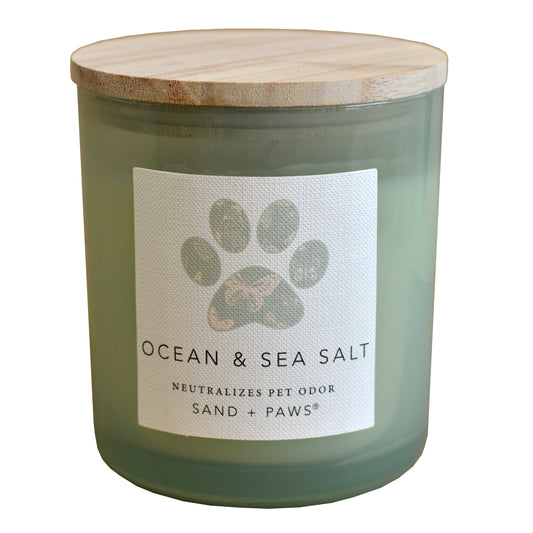 Sand + Paws Ocean & Sea Salt 12 oz scented candle