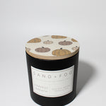 Harvest Wreath 21 oz scented candle Black vessel with Painted Pumpkins lid