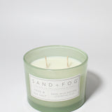 Sage & Sea Salt 12 oz scented candle Sage vessel with Painted Floral lid