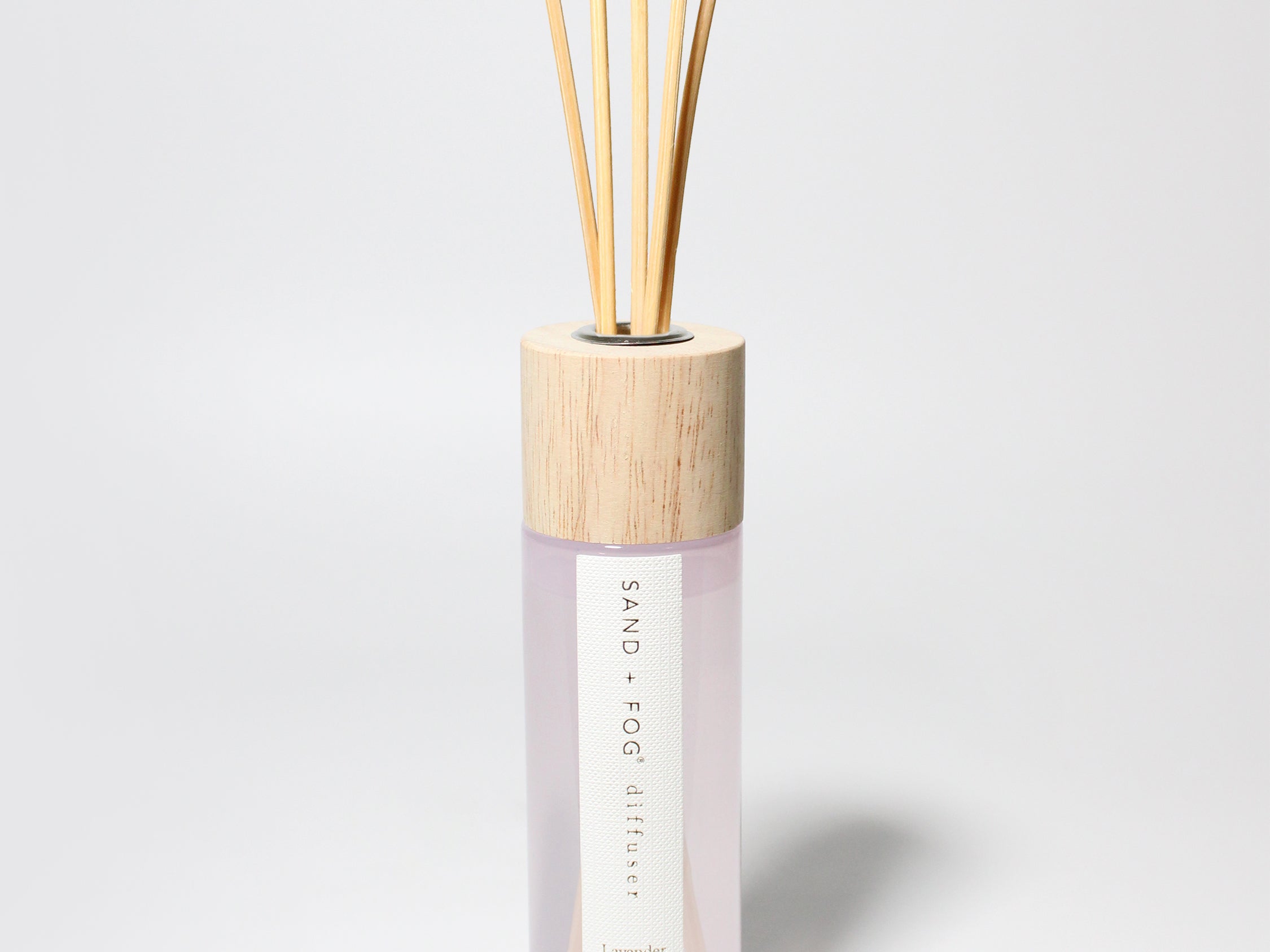 Lavender Chamomile reed diffuser Light Purple Glass with Wood top