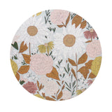 Floral-pattern round lid for 12 oz scented candle