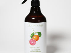 Grapefruit all-purpose spray cleaner bottle with trigger sprayer, Sand+Fog label