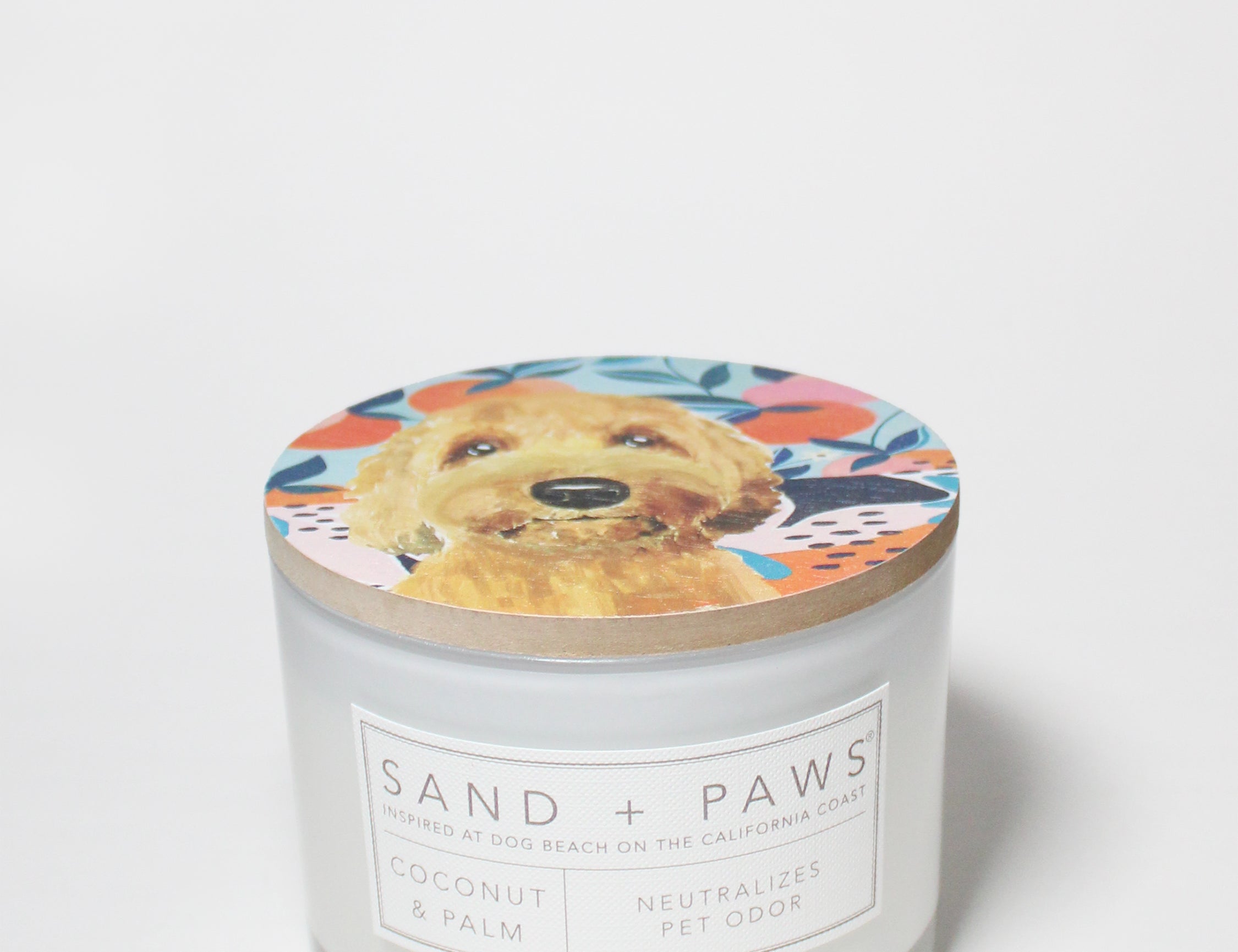 sea and sand candle coconut and palm Sand+Paws Coconut & Palm 12 oz scented candle – Sand + Fog