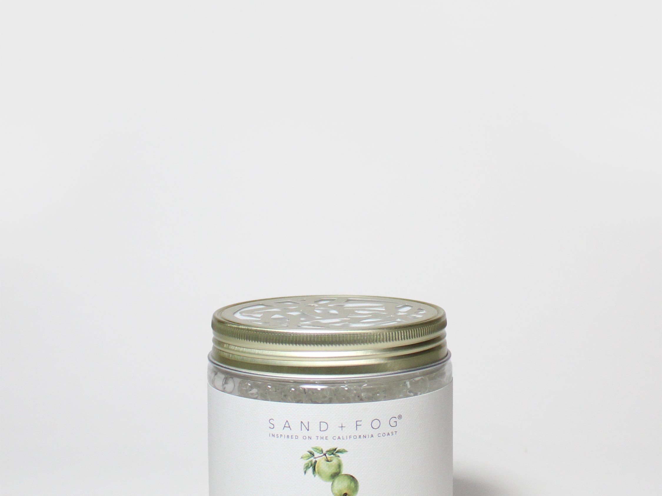 Sand + Fog Sweet Apple gel scent beads jar with clear lid, 9.35 oz
