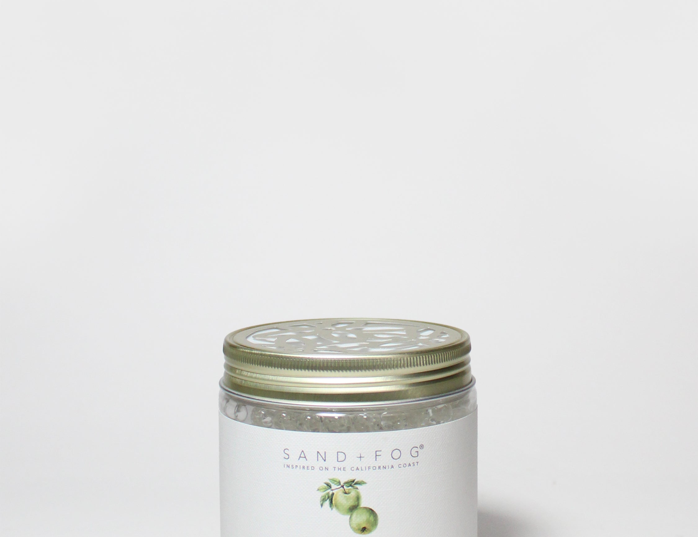 Sand + Fog Sweet Apple gel scent beads jar with clear lid, 9.35 oz