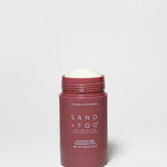 Burgundy Sand + Fog deodorant stick with red screw-top cap, 2.89 oz