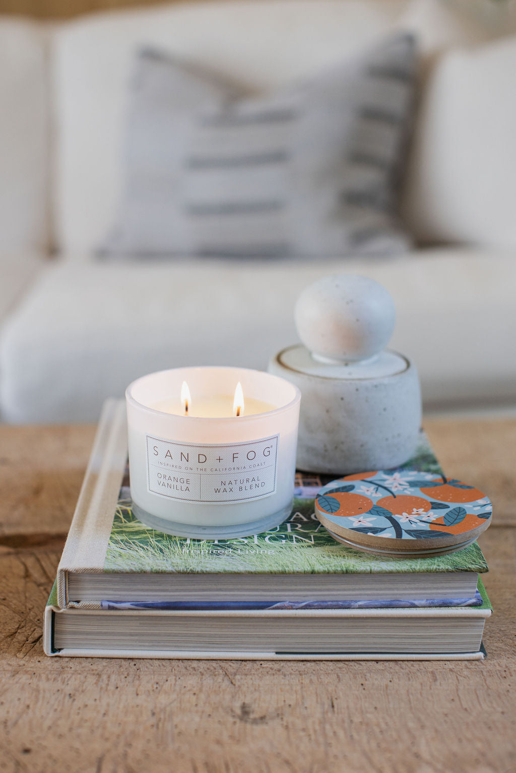 Orange Vanilla 12 oz scented candle – Sand + Fog