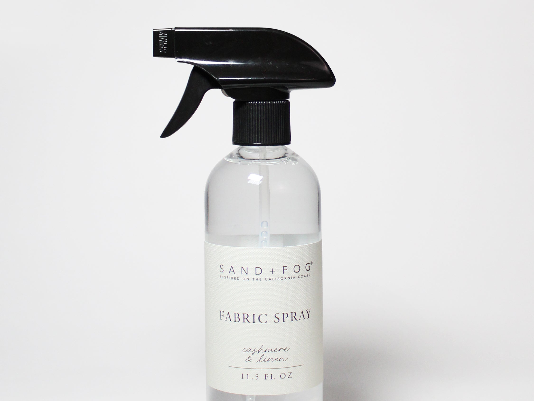 Fabric spray bottle with trigger sprayer and clear liquid, 11.7 fl oz