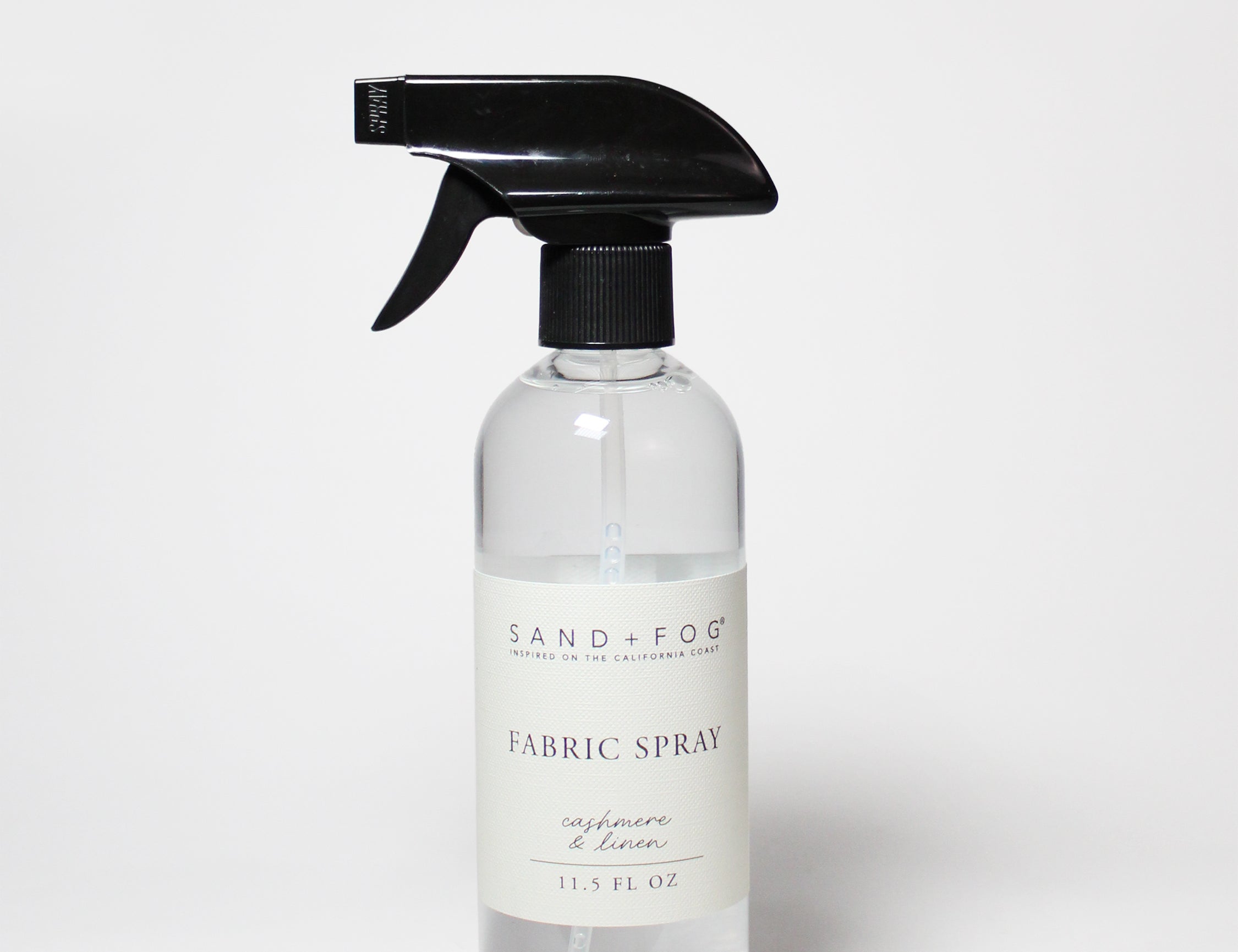 Fabric spray bottle with trigger sprayer and clear liquid, 11.7 fl oz