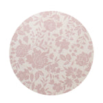 Floral-pattern scented candle jar lid, blush pink round design