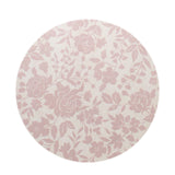 Floral-pattern scented candle jar lid, blush pink round design