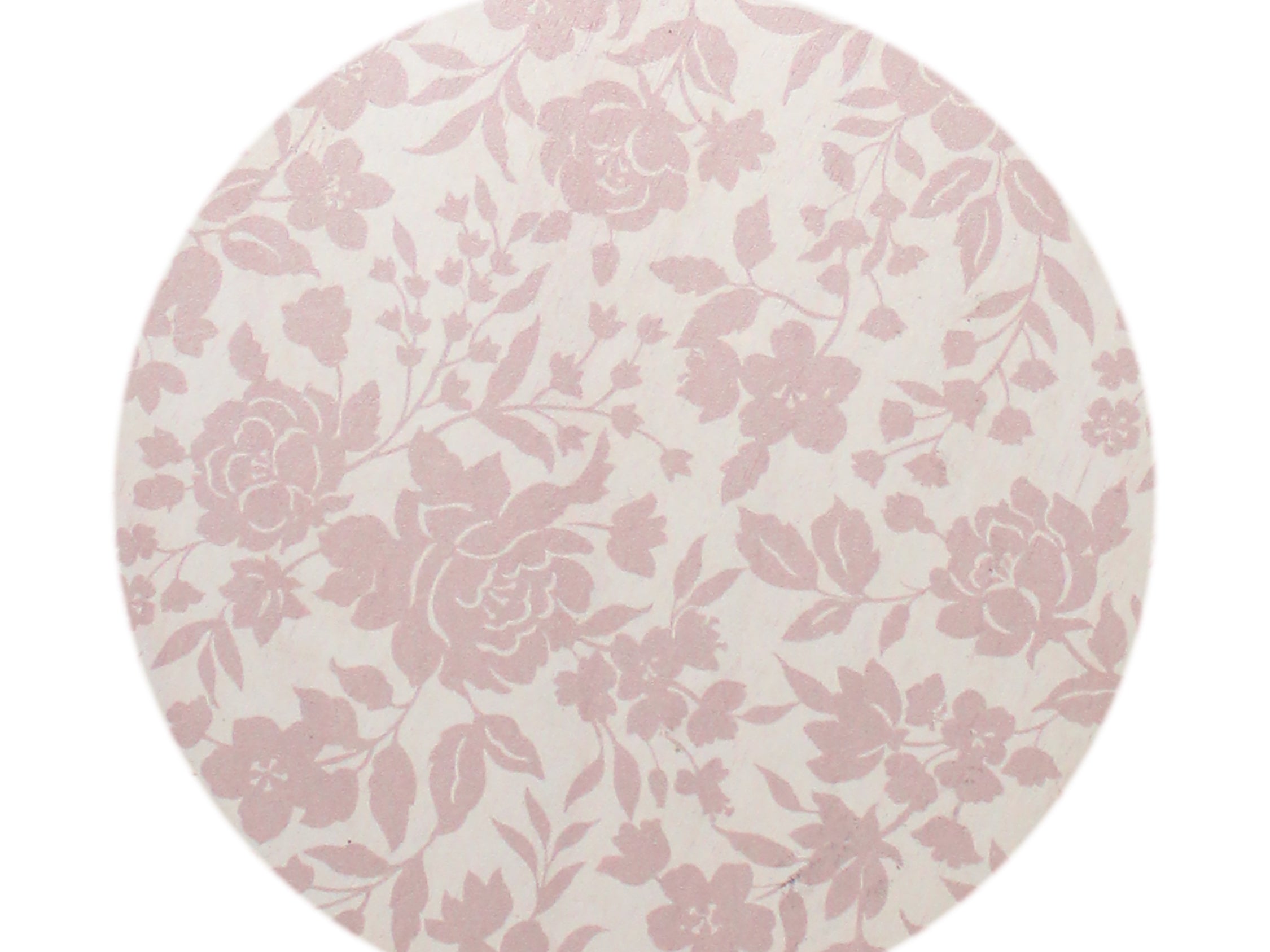 Floral-pattern scented candle jar lid, blush pink round design