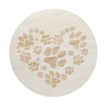 Scented candle jar lid with beige paw-print design
