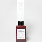 Jasmine & Cedarwood 110 ml reed diffuser in a burgundy bottle with a black cap and box.