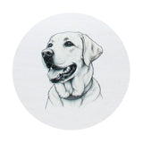 12 oz scented candle with dog face illustration on the lid