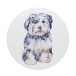 Sand + Paws Gardenia scented candle, dog-portrait lid