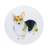 Scented candle with corgi dog graphic lid