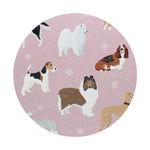 Scented candle with pink dog-print lid
