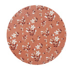 Round scented candle with rose floral-pattern lid