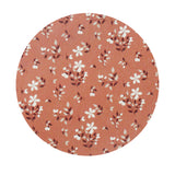 Round scented candle with rose floral-pattern lid