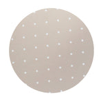 Scented candle lid, beige with white polka dots