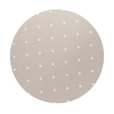 Scented candle lid, beige with white polka dots